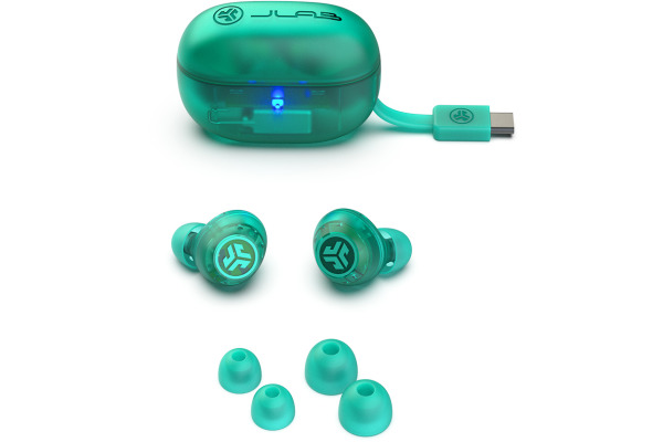 JLAB Go Pop ANC Earbuds IEUEBGOAN True Wirel.Transparent Teal