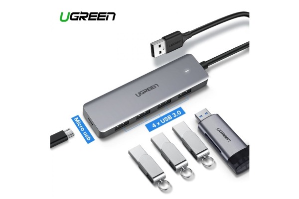 UGREEN USB-C Hub 4in1, Silver 70336 4xUSB-A
