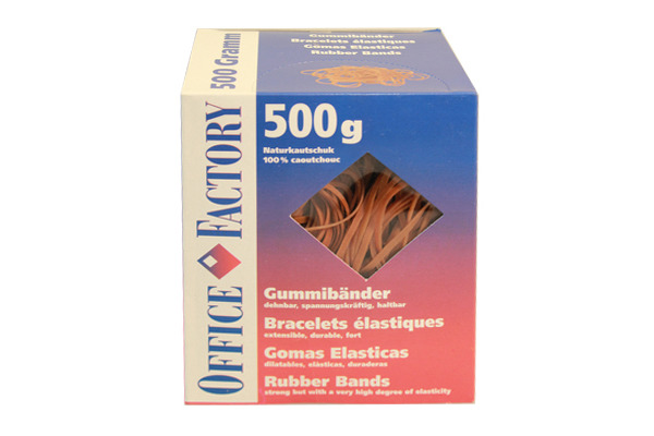 SMART OF. Gummibänder 90x3mm 605533 braun, ø60mm 500g