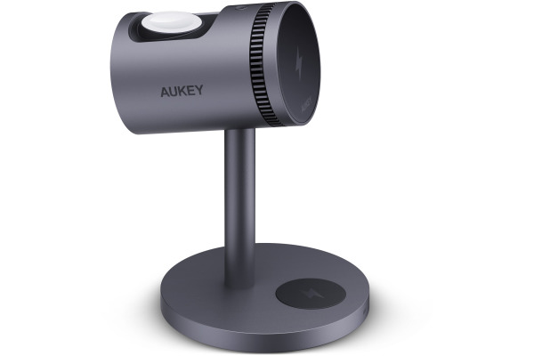 AUKEY MagFusion 3-IN-1 Pro LC-MC311A Qi2 Wirel.Charger 15W, Black