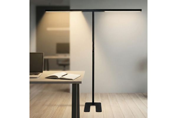 LUXULA Stehleuchte Slim Line Duo LX700134 schwarz, dimmbar
