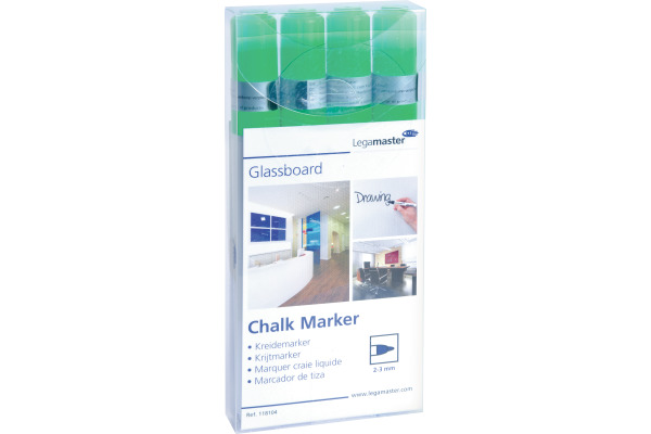LEGAMASTE Glassboard Marker 7-118104 grün 4 Stück