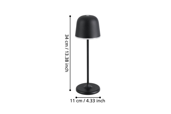 EGLO Tischleuchte Mannera 900457 schwarz, Akku