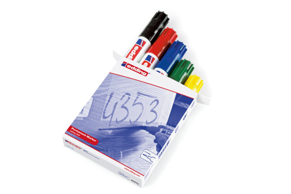 EDDING Permanent Marker 800 4-12mm 800-99 5 Farben ass.