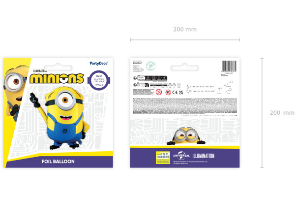 PARTYDECO Folienballon 72x64cm FB328 Minion Mel