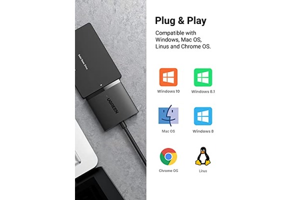 UGREEN SATA Hard Drive Converter 20611 USB 3.0, Cable EU BB