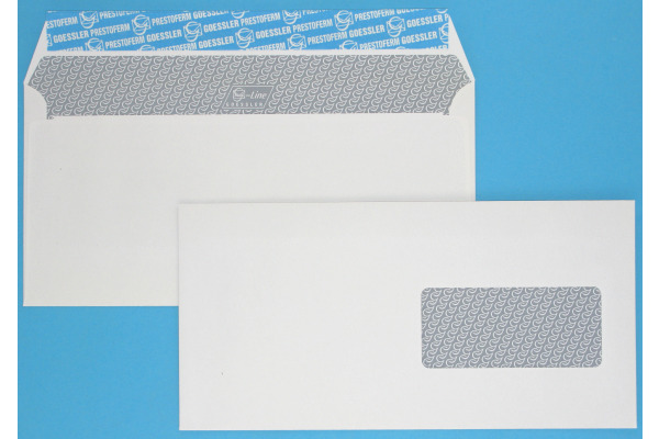 GOESSLER Couvert G-Line m/Fenster C5/6 2032 100g, weiss 500 Stück