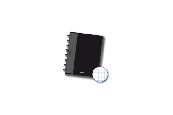 ADOC Spiralheft Pap-Ex A5 3099.74 schwarz, kariert, 4mm 72 Blatt