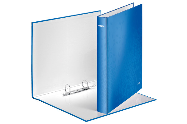 LEITZ Ringbuch WOW 4cm 42410036 2 Ringe blau A4+