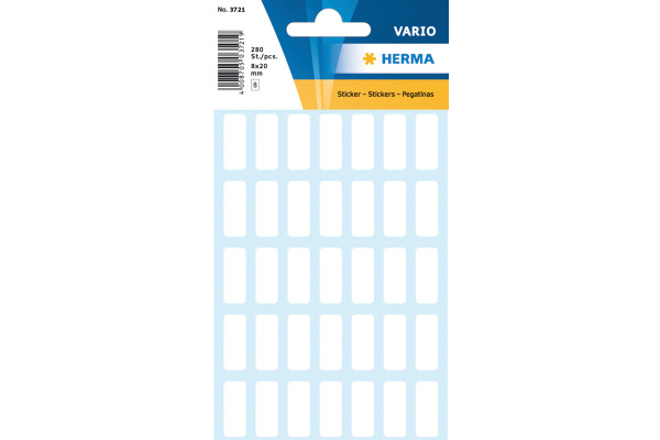 HERMA Haftetiketten Vario 8x20mm 3721 weiss 280 Stück