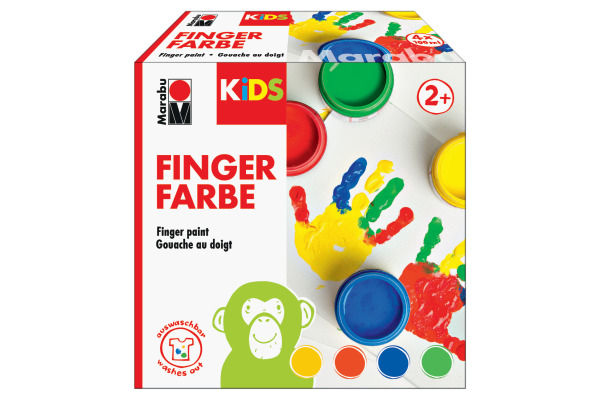 MARABU Kids Fingermalfarben 030300080 4 Farben
