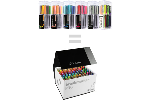 KARIN Brush Marker PRO 27C13 Mega Box 72 Farben