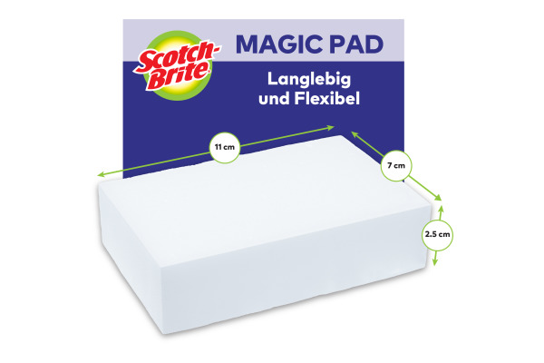 SCOTCH-BR Flecken-Radierer 11x7x3cm SB831/2 Magic2, weiss 2 Stück