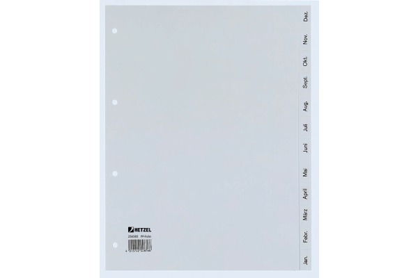 HETZEL Register PP A4 25658581 grau Dez-Jan DE
