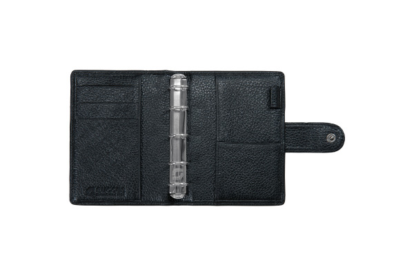 SUCCES Agenda Mini Ringbuch Cadiz 84136502U Leder schwarz 9.5x12.5cm