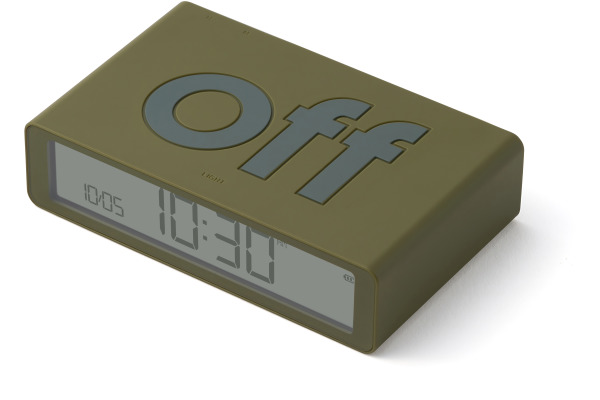 LEXON Wecker Flip Classic LR157K9 khaki, USB-C