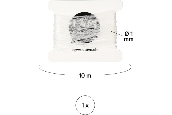 I AM CREA Schmuckband, elastisch 1mmx10m 4703.22 transparent
