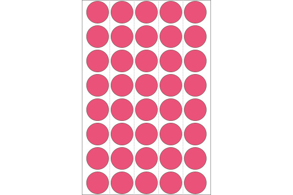 HERMA Markierungspunkte 13mm 1856 pink 240 Stück