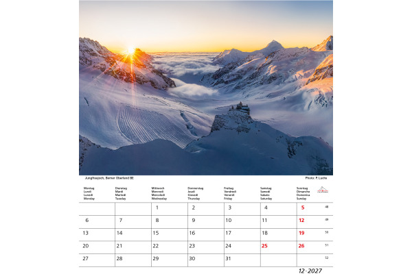 CALENDARI Bildkalender 2027 36206189 Schweiz ML 21x24cm