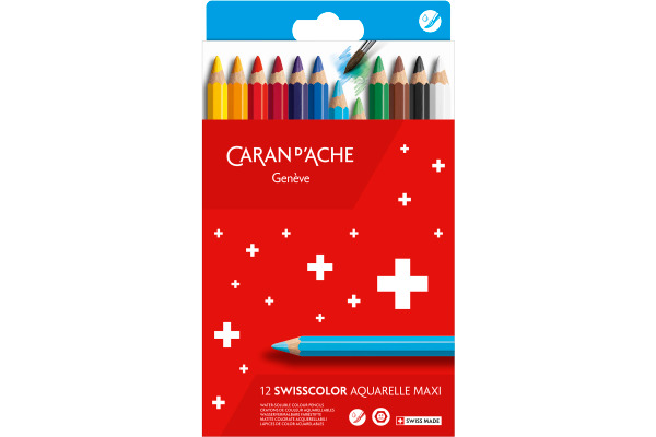 CARAN D'A Farbstifte Swisscolor 498.812 Maxi 12 Stück