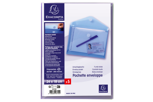 EXACOMPTA Dokumententasche A5 56720E PP, sortiert