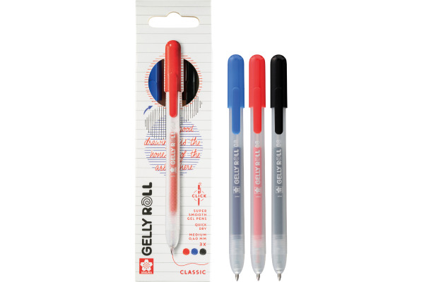 SAKURA Gelly Roll 0.8mm PXGBRACL3 Classic, ass. 3 Stück
