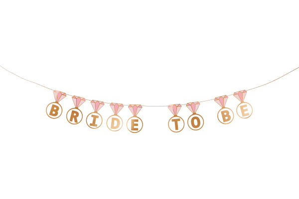 PARTYDECO Girlande 2.5cm GRL102 Bride to be