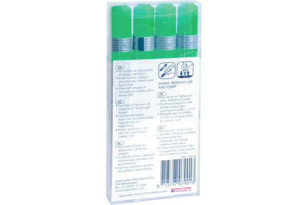LEGAMASTE Glassboard Marker 7-118104 grün 4 Stück