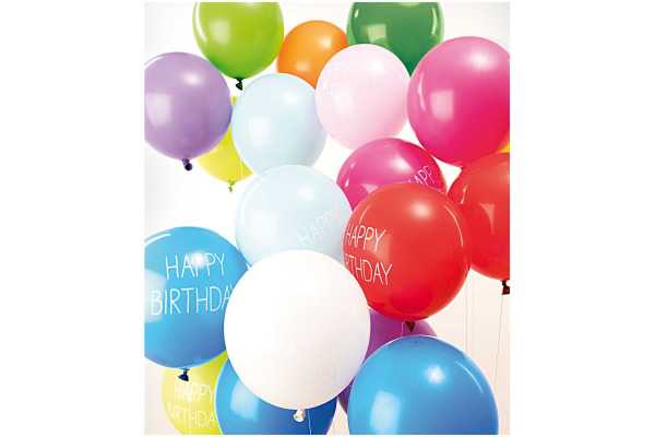 RICO DESI Luftballons 30cm 81001.00. Happy Birthday