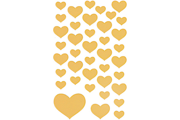 Z-DESIGN Sticker Creative 53282 Herze gold 1 Stück