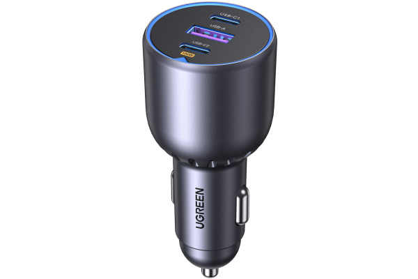 UGREEN Fast Car Charger 130W 3-Port 35025 2x USB-C, 1x USB-A