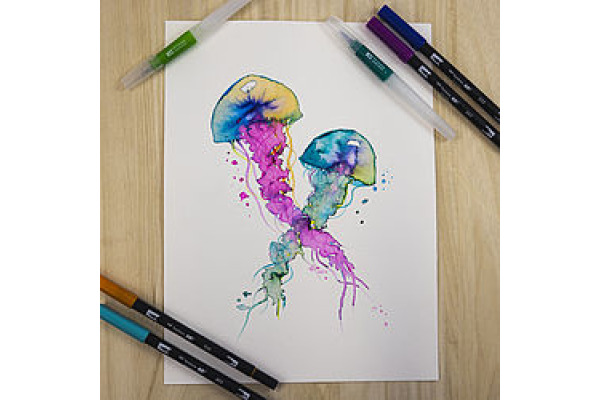 TOMBOW Aquarellblock A6 PB-AQUA 300g, 15 Blatt