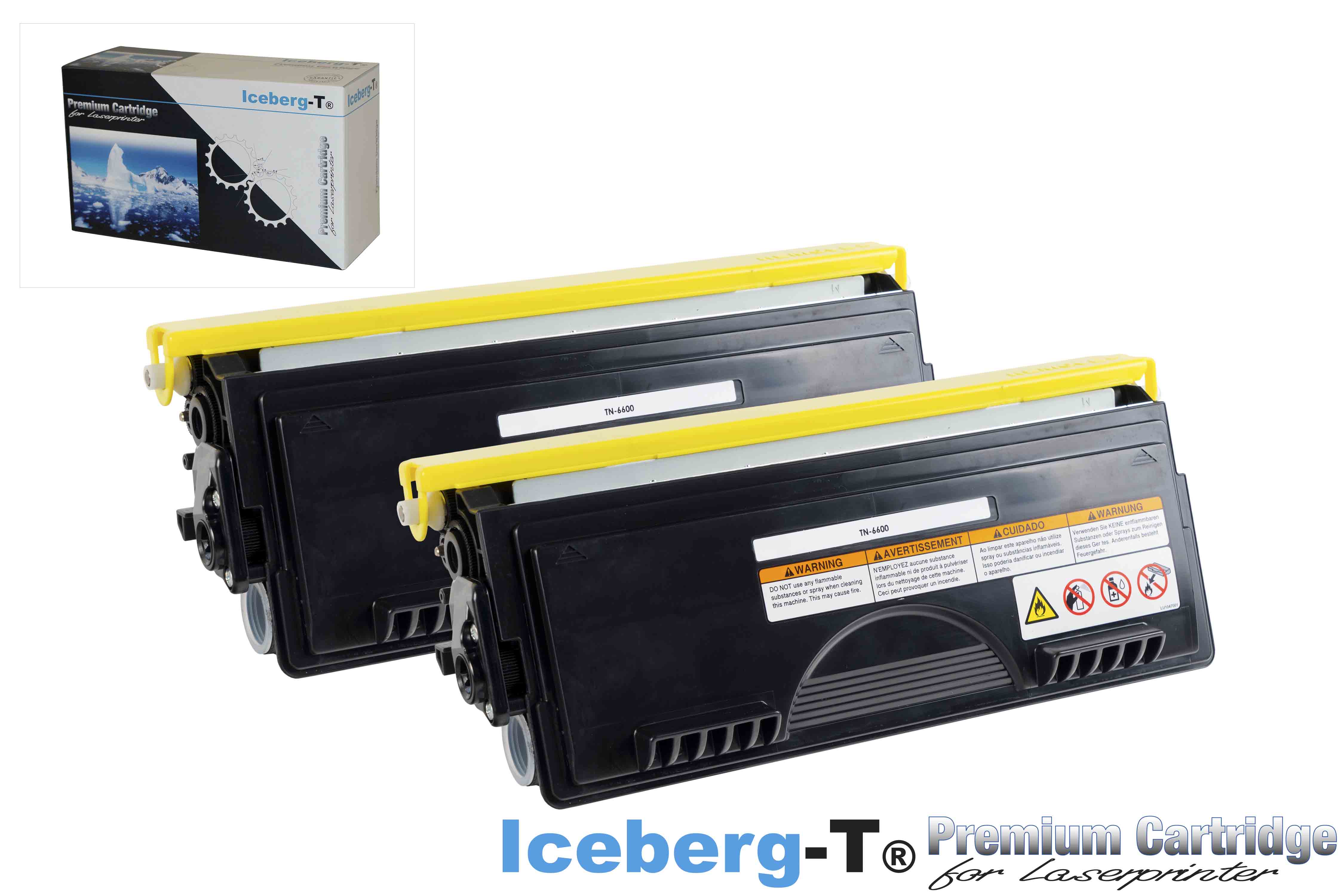 Iceberg-T Toner TN-6600 DuoPack 2 Stück à 6'000 Seiten, schwarz