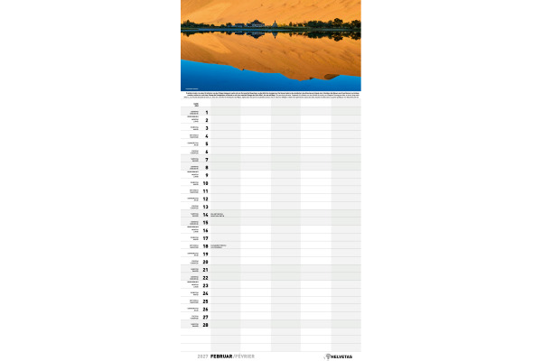 CALENDARI Familienplaner 2027 36206325 Helvetas DE/FR 27.5x56cm
