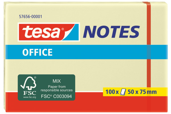 TESA Office Notes 50x75mm 576560000 gelb 100 Blatt