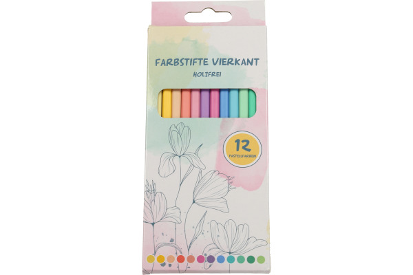 PILOT Farbstifte 2222795 vierkant, 12 Stück