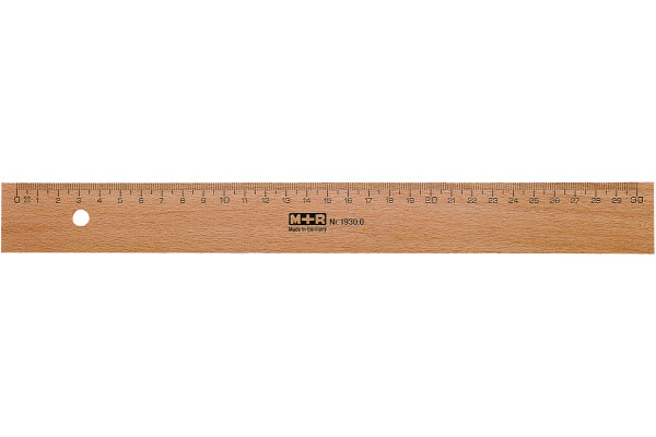 M+R Lineal 30cm 719300000 Metalleinlage Buche