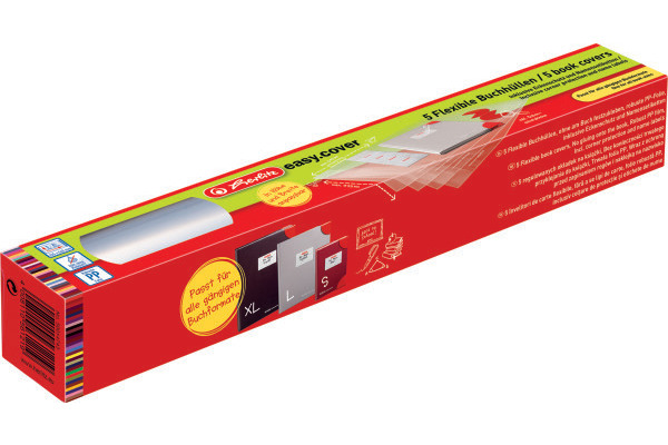 HERLITZ Buchhülle easy cover 50014743 5 Stück Flexibel