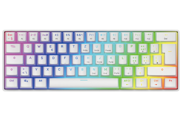 DELTACO Mechanical Keyboard DK470   GAM-175-W Hot-Swap,KTT Switches,White