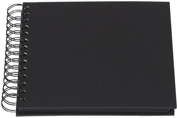 RÖSSLER Fotoalbum 132945270 18x18cm, schwarz/schwarz