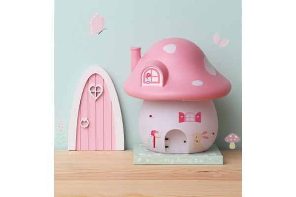 ALLC Nachtlicht mit Sticker NLDEPI17 Mushroom pink 17x19x17cm