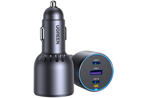 UGREEN Fast Car Charger 75W 3-Port 35024 2x USB-C, 1x USB-A