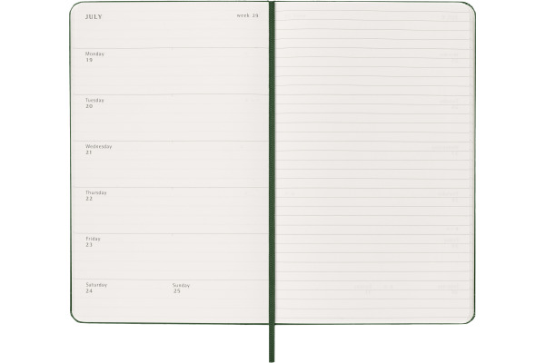 MOLESKINE Agenda Classic Large 2027 DHK1512WN 1W/1S myrtengrün HC 13x21cm