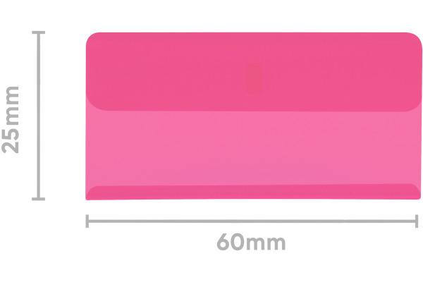 BIELLA Klarsichthülsen 60x30mm 27360240U rosa 25 Stück