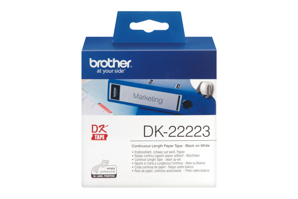 PTOUCH Etiketten endlos 50mm/30.48m DK-22223 QL-500 Papier weiss Rolle