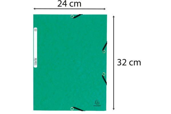 EXACOMPTA Gummibandmappe A4+ 55303E grün manila