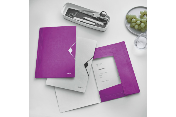 LEITZ Gummibandmappe WOW A4 45990062 violett für 150 Blatt