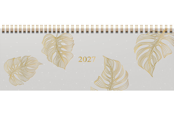 RIDOIDE Pultkalender Design Line 2027 703631102 1W/2S Monstera DE 29.7x10.5cm