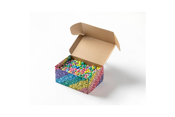 FOLIA Holzperlen Pastel 1000g 22993 Jumbo Pack, 1-1.8cm