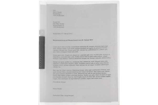 KOLMA Bewerbungsmappe Tender A4 10.015.00 transparent 3-teilig